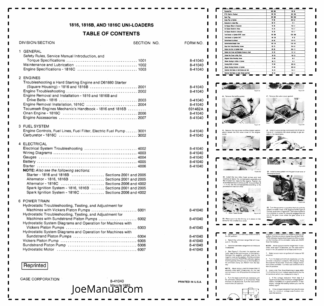 CASE 1816 1816B 1816C Uni-Loaders Service Manual