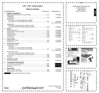 CASE 21B 121B 221B Loaders Service Manual