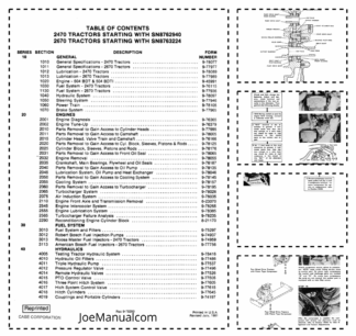 CASE 2470 2670 Tractors Service Manual