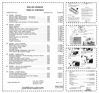 CASE 310G 350 Crawler Dozer Service Manual