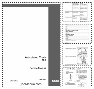 CASE 325 Articulated Truck Service Manual
