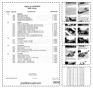 CASE 380B Tractor Service Manual