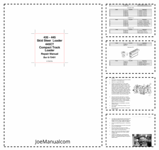 CASE 435 445CT 445 Skid Steer Loader Repair Manual