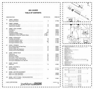 CASE 480 Loader Service Manual