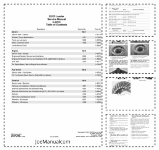 CASE 521D Loader Service Manual