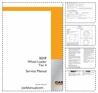 CASE 521F Tier 2 Wheel Loader Service Manual