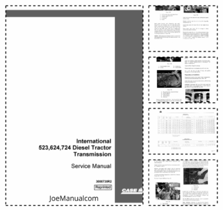CASE 523 624 724 Diesel Tractor Transmission Service Manual