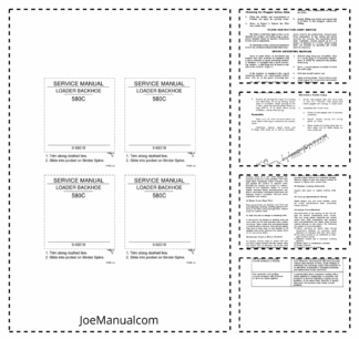 CASE 580C Backhoe Loader Service Manual