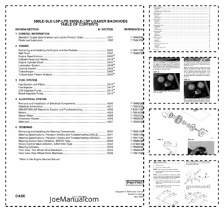 CASE 580LE SLE LSP LPS 590SLE LSP Backhoe Loader Service Manual