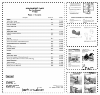 CASE 585G 856G 588G Forklift Service Manual