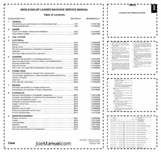 CASE 595SLE 595LSP Backhoe Loader Service Manual