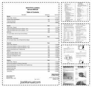 CASE 621C 721C Loaders Service Manual 2