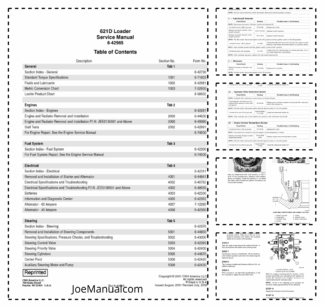 CASE 621D Loader Service Manual