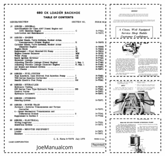 CASE 680 CK Backhoe Loader Service Manual