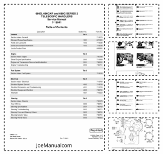 CASE 686G 686GXR 688G Series 2 Telescopic Handlers Service Manual