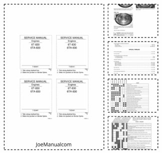 CASE 6T-830 6TA-830 Engines Service Manual