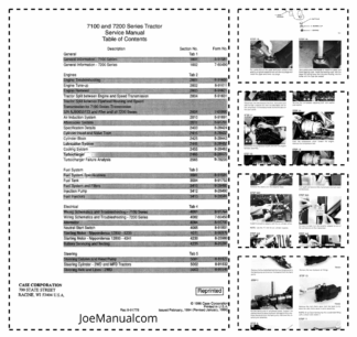 CASE 7100 7200 Series Tractors Service Manual