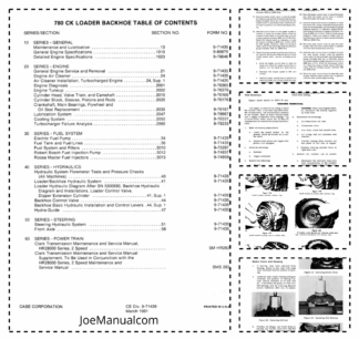CASE 780 CK Backhoe Loader Service Manual