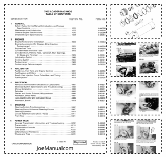 CASE 780C Backhoe Loader Service Manual