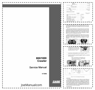 CASE 800 100 Crawler Dozer Service Manual