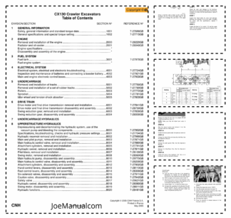 CASE CX130 Excavator Service Manual