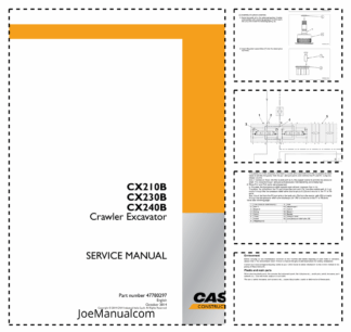CASE CX210B CX230B CX240B Crawler Excavators Service Manual