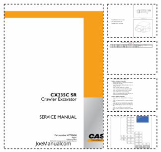 CASE CX235C SR Crawler Excavator Service Manual