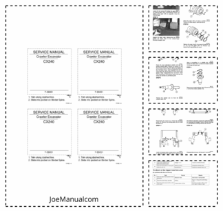 CASE CX240 Excavator Service Manual