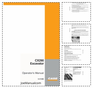 CASE CX290 Crawler Excavator Operators Manual