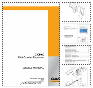 CASE CX80C Crawler Excavator Service Manual 47575335A