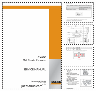 CASE CX80C Crawler Excavator Service Manual 47575340A