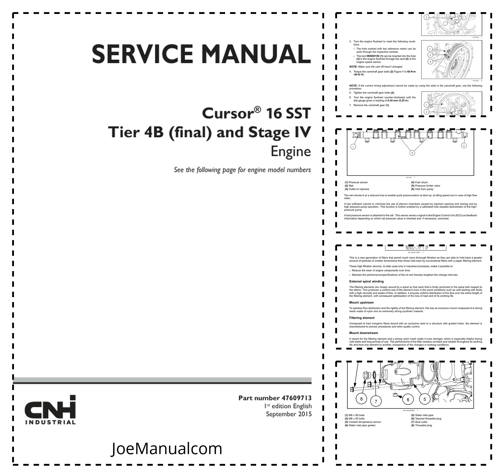 CASE Cursor 16 SST Tier 4B Final Stage IV Engine Service Manual