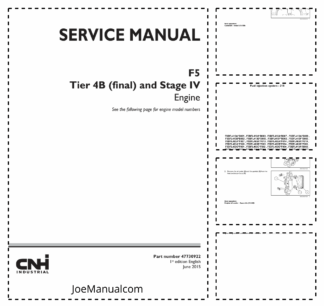 CASE F5 Tier 4B Final and Stage IV Engine Service Manual