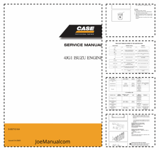 CASE Isuzu 4JG1 Engine Service Manual