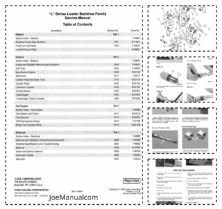 CASE L Series Backhoe Loader Family Service Manual