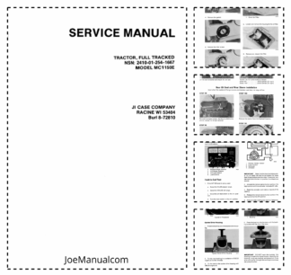CASE MC1150E Full Tracked Tractor Service Manual