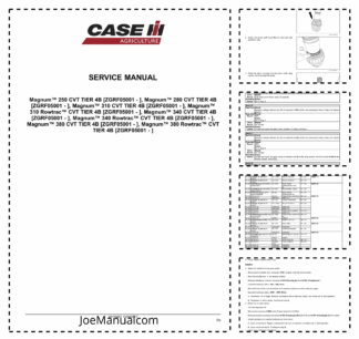 CASE Magnum Series Tractors Service Manual 48115453