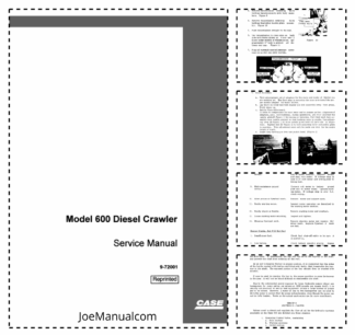 CASE Model 600 Crawler Dozer Service Manual