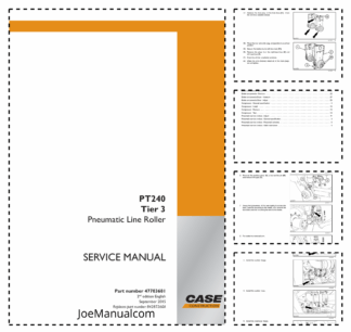 CASE PT240 Tier 3 Pneumatic Line Roller Service Manual