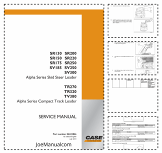 CASE SR SV TR TV Series Skid Steer Service Manual