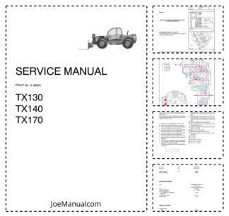 CASE TX130 TX140 TX170 Telehandlers Service Manual