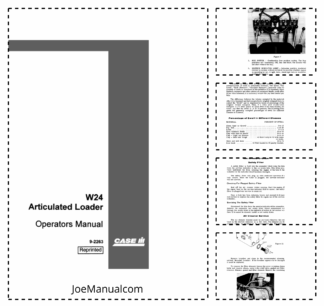 CASE W24 Articulated Loader Operators Manual