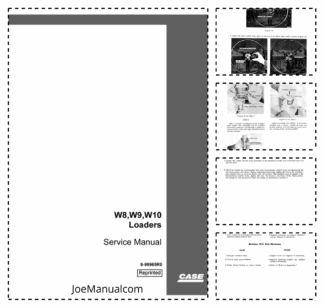 CASE W8 W9 W10 Loader Service Manual