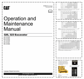 Caterpillar 320 323 Excavator Operation Maintenance Manual