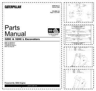 Caterpillar 320C 320C L Excavator Parts Catalog SEBP3593-17 Volume III