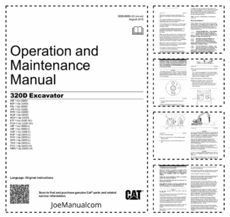 Caterpillar 320D Excavator Operation Maintenance Manual SEBU8053-20