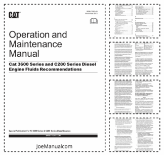 Caterpillar 3600 Series C280 Series Engine Fluids Recommencdations