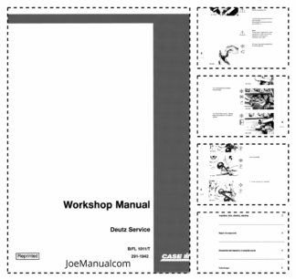 Deutz CASE B FL 1011 T Engine Workshop Manual