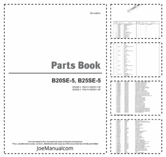 Doosan B20SE 5 B25SE 5 Forklift Parts Catalog