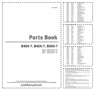Doosan B40X-7 B45X-7 B50X-7 Forklift Parts Catalog